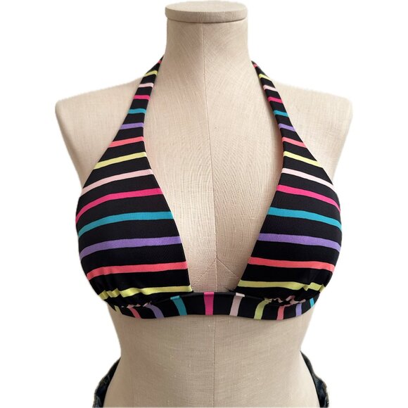 Victoria's Secret Bikini Swimsuit Set Womens Size M Multicolored Stripes - Picture 3 of 9